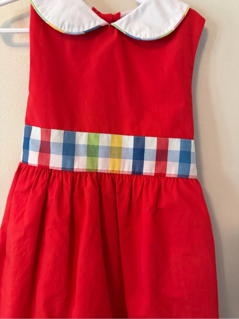 The Beaufort Bonnet Company Red Sleeveless Dress with Colorful Tie
